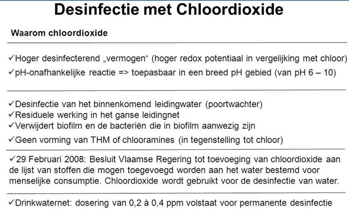 Nodige concentratie ClO2